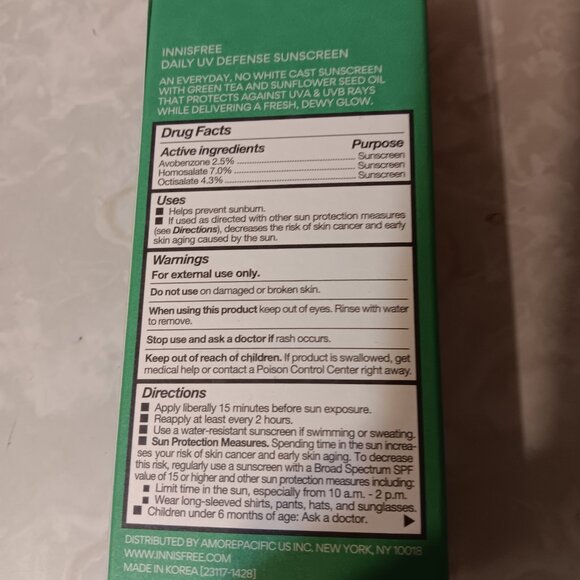 Innisfree 36 SPf sunscreen - Picture 2 of 7